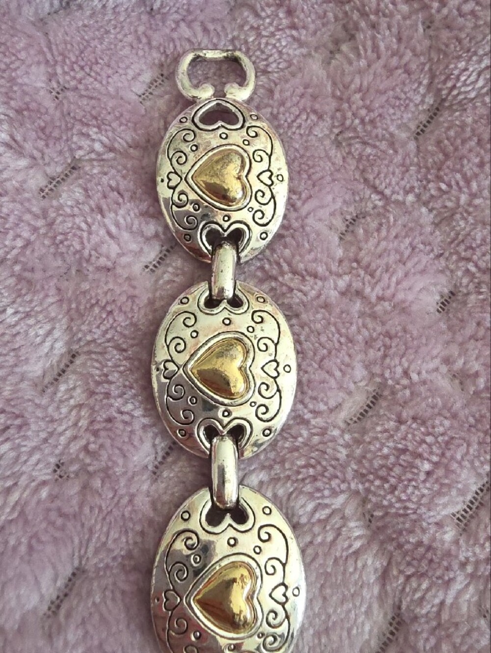 Brighton Silver and Gold Heart Link Bracelet - Picture 3 of 8
